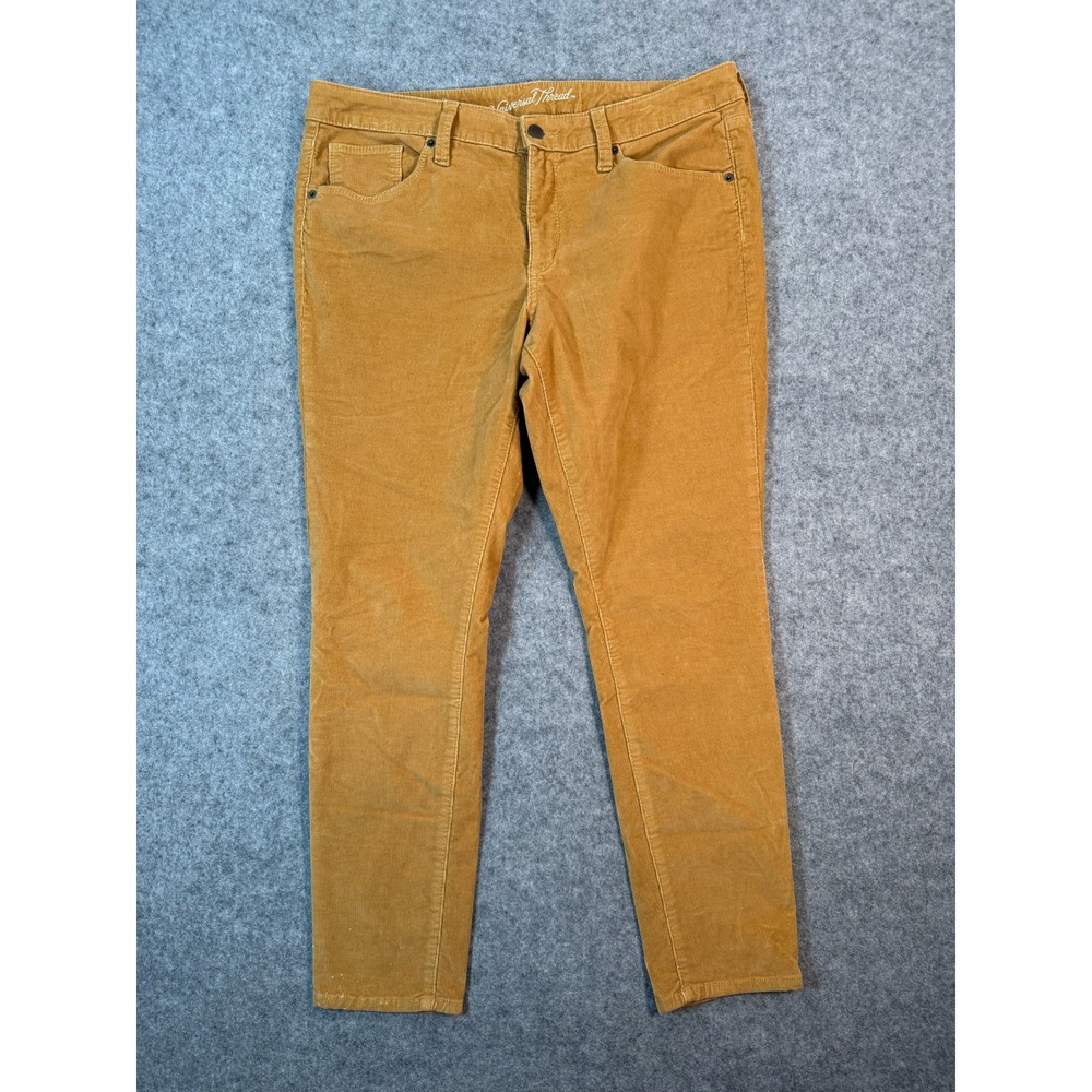 Universal Thread‎ Mens Corduroy Pants Mustard Tan 14/32R Straight Leg Casual